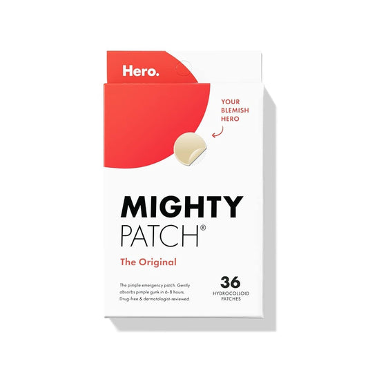 Hero Cosmetics Mighty Patch Original – Hydrocolloid Acne Pimple Patches for Whiteheads, Overnight Spot Stickers (36 Count)