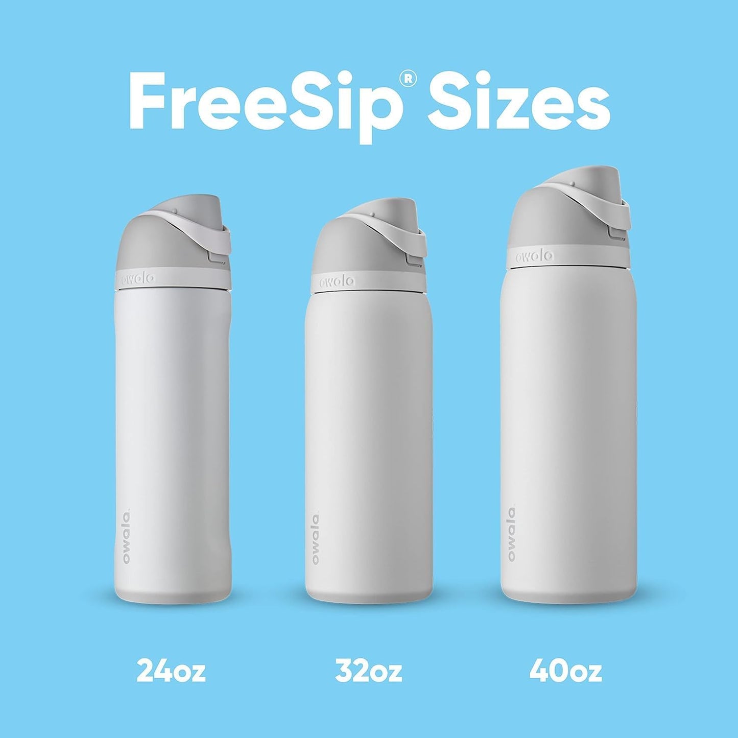 Owala FreeSip Insulated Water Bottle – Stainless Steel, BPA-Free, With Straw 16/24 oz 