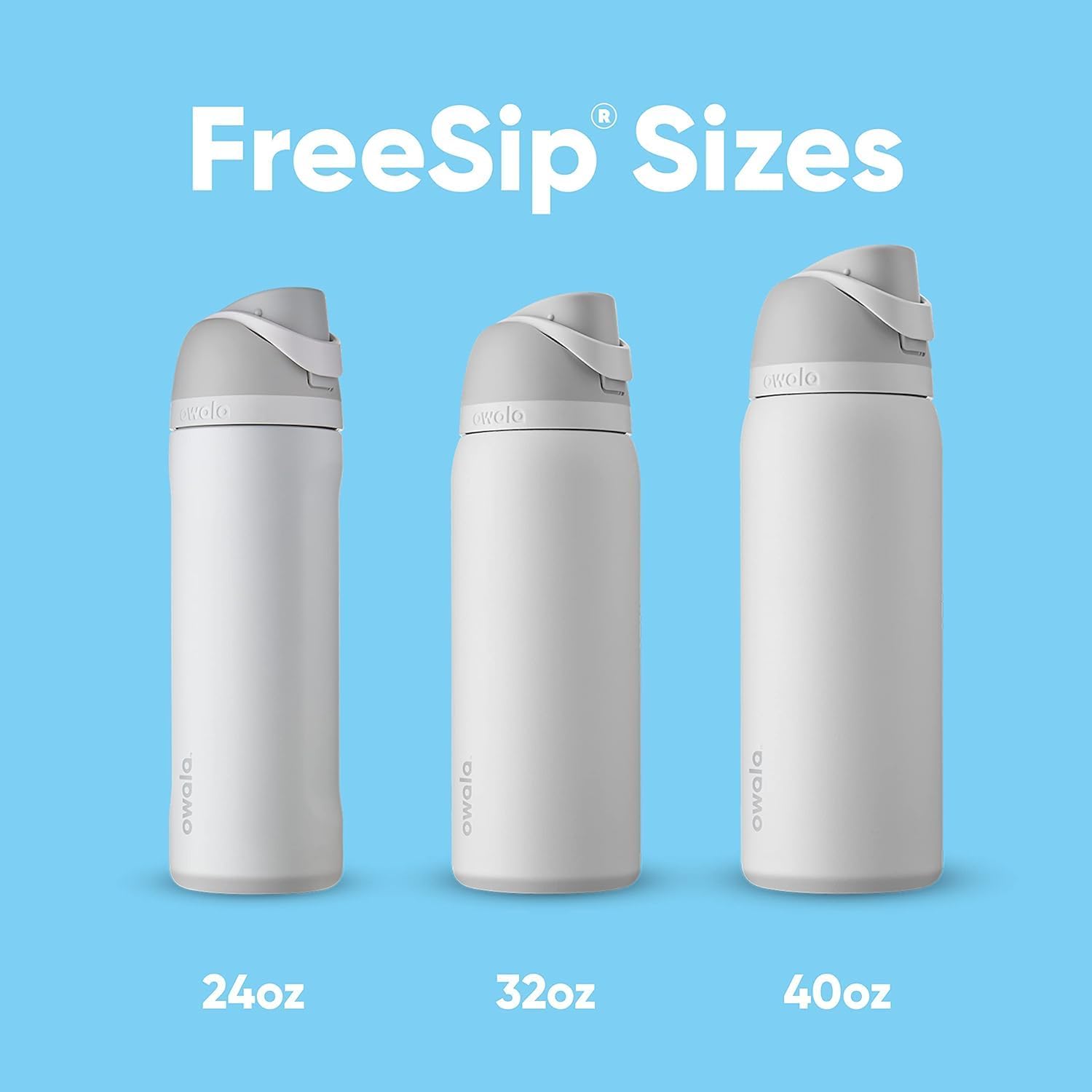 Owala FreeSip Insulated Water Bottle – Stainless Steel, BPA-Free, With Straw 16/24 oz 