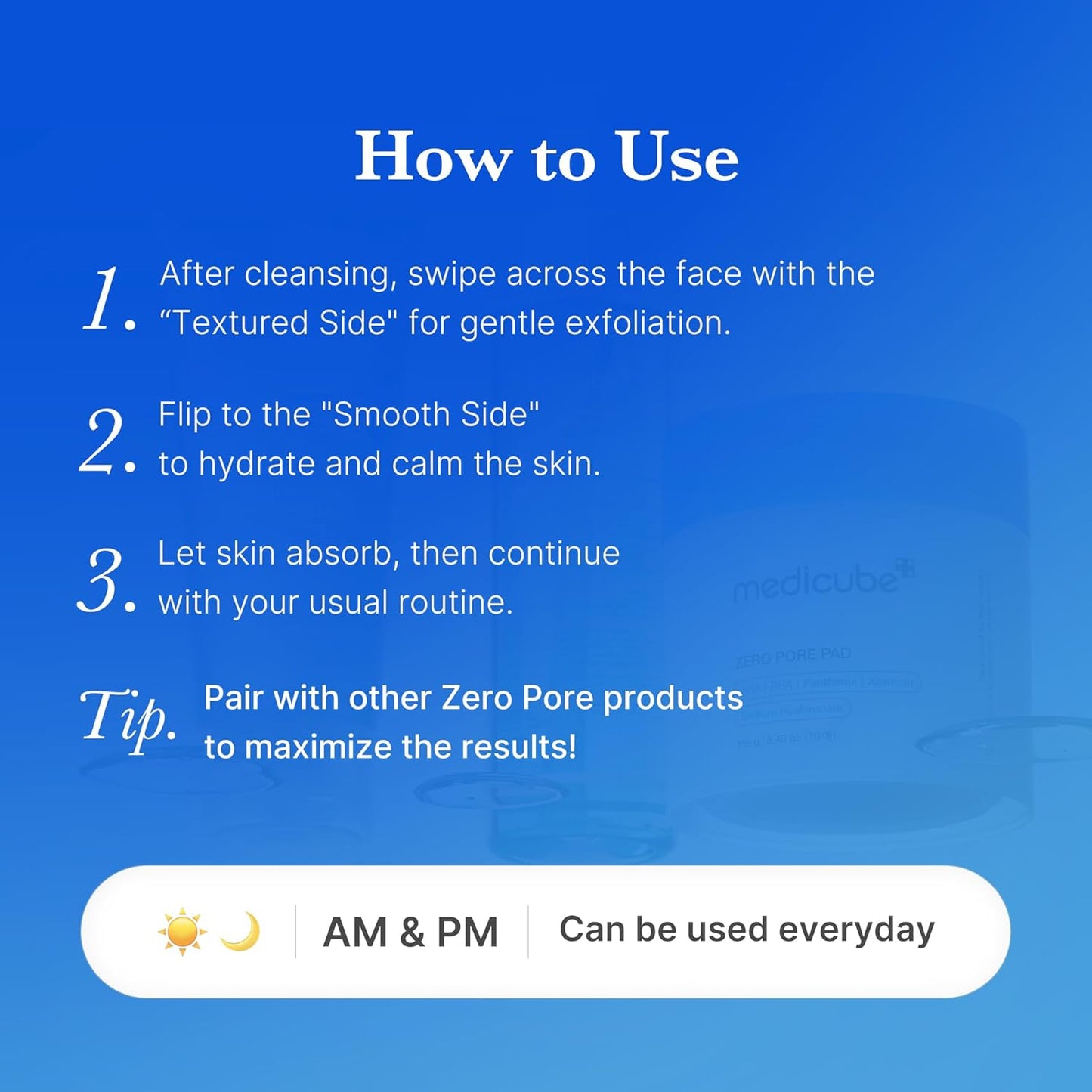 Zero Pore Pads 2.0 – Dual-Texture AHA/BHA Facial Toner Pads (70 Count)