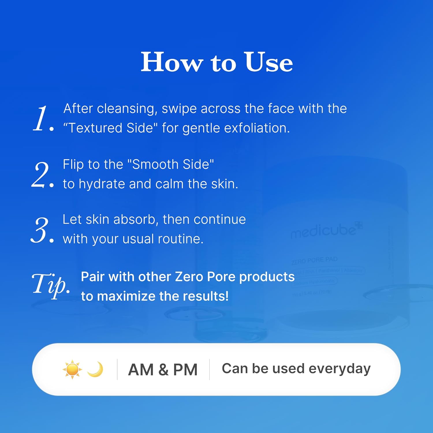 Zero Pore Pads 2.0 – Dual-Texture AHA/BHA Facial Toner Pads (70 Count)