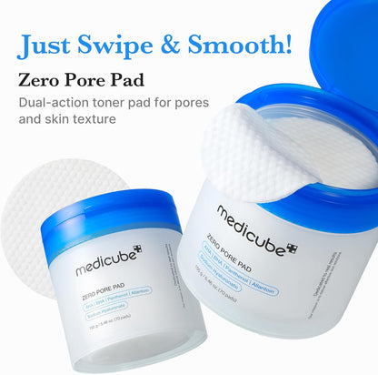 Zero Pore Pads 2.0 – Dual-Texture AHA/BHA Facial Toner Pads (70 Count)